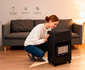 ESTUFA GAS ARTICA AEI4200 INFRARROJOS NEGRA