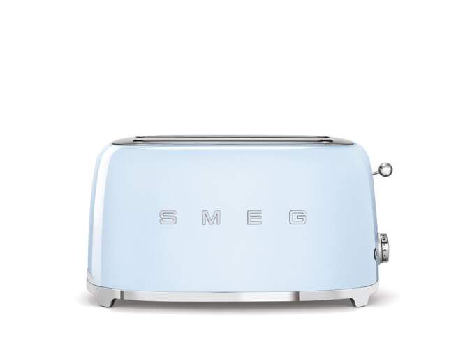 Tostador Smeg TSF02PBEU Azul - 1500W, 2 Rebanadas, 6 Intensidades, Descongelar, Recalentar