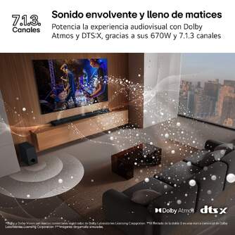 BARRASONIDO LG S90TR 7.1.3 670W DOLBY ATMOS DTSX