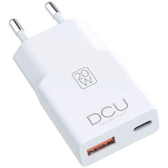 CARGADOR DCU 1XUSB A   1XUSB C SUPER SLIM 20W