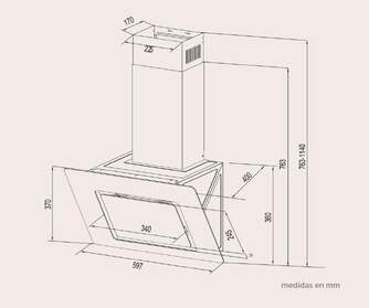 CAMPANA ARTICA AVERTIKA60CN 60CM C NEGRA