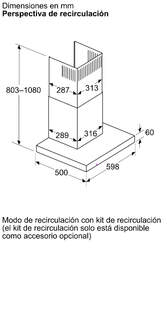 CAMP. BOSCH DWB65CC30 60CM 594M3H INOX MATE