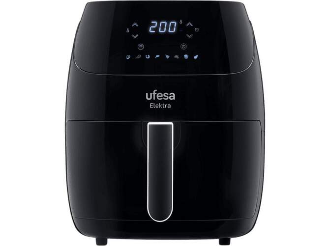 Freidora Aire Ufesa Elektra Negra - 1500W, 5 Litros, 8 Programas, 80-200ºC