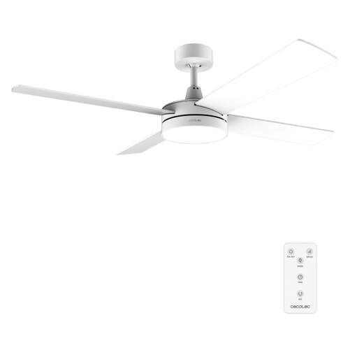Ventilador Techo Cecotec EnergySilence Aero 5200 White Line - 60W, 132cm, Temporizador, Mando