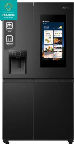 Frigor&iacute;fico Americano Hisense RS9P628GPFE - 614 L, Clase E, Display, Negro