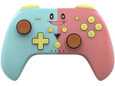 Mando DragonShock PopTop Compact - Azul y rosa, Bluetooth, compatible con Nintendo Switch y Switch 2