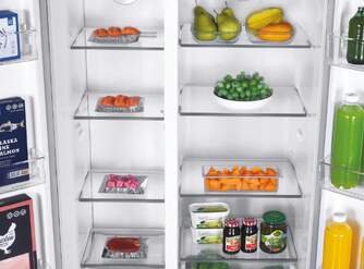 FRI. HOOVER HHSBSO6174DX 177x90x66 SBS NF DSP INOX