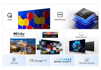 TV TCL 43%%%quot; 43P7K UHD QLED GOOGLETV DOLBY ATMOS