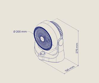 VENTILADOR SOBREMESA ARTICA AVS40W8 40W 20 CM OSC