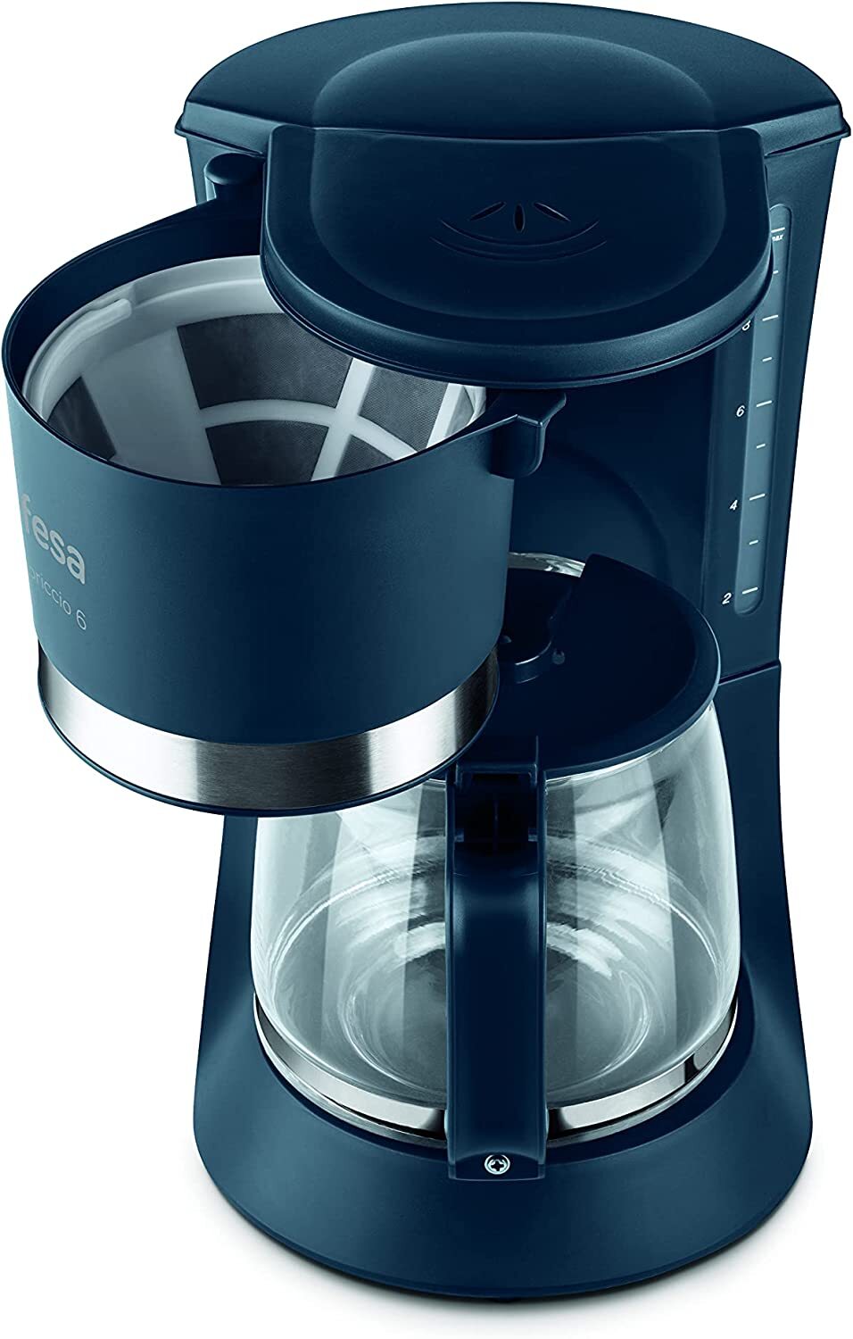 Krups Simply Brew Caffettiera con filtro 3 in 1, 3 opzioni di erogazione, Caffè Americano, caraffa in vetro resistente al calore, tazza da viaggio in acciaio inossidabile a doppia parete, KM207D