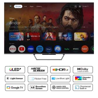 TV METZ 75%%%quot; 75MQE7600Z UHD QLED GOOGLETV DOLBYATMO
