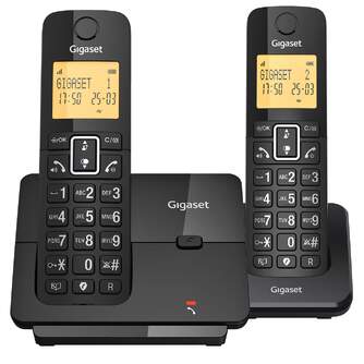 TELEFONO DECT GIGASET ESSENTIAL 300 DUO BLACK