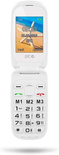 SeniorPhone SPC Harmony Blanco - Pantalla 2.4", Radio FM, Doble SIM, Cámara, Botón SOS