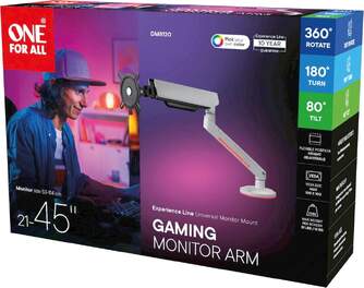 SOPORTE MONITOR GAMING ONE FOR ALL DM8120 1 BRA BL