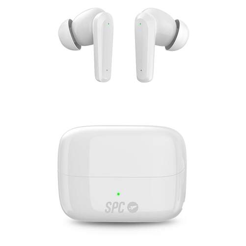 Auriculares SPC 4624B Ether 2 Pro - Bluetooth 5.2, Blanco, IPX4, 380 mAh con 6,5 h autonom&iacute;a