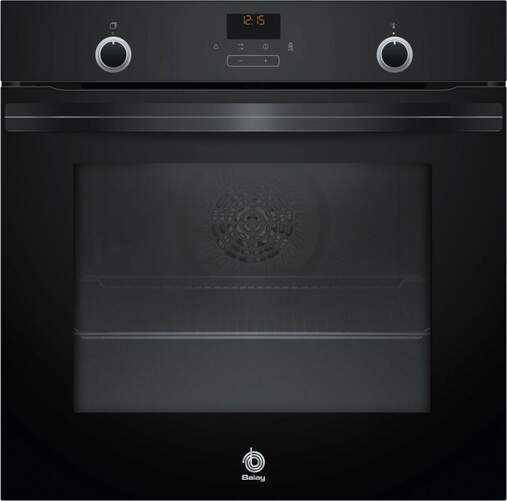 Horno Balay 3HB5158N2 - Clase A, 7 Funciones, 71L, Limpieza vapor, Raíl Telescópico, Cristal Negro