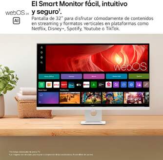 MONITOR LG 32%%%quot; 32U721SA W 4K UHD SMART MONITOR HDR