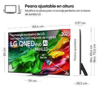 TV LG 65%%%quot; 65QNED87A6B UHD QNED EVO MINILED ALFA8
