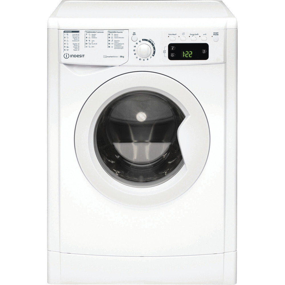 Lavadora Indesit EWE 81283 W SPT N - Clase D, 8kg