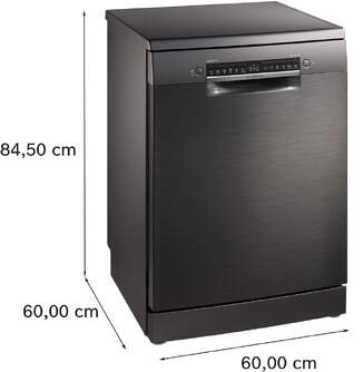LVJ. BOSCH SMS4EMC06E 6P 42dBA 3%%%#170;B DSP BLACK INOX