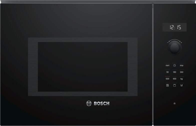 Microondas integrable Bosch BEL554MB0 - 25 Litros, Grill, 900W 5 Potencias, Electrónico, Negro