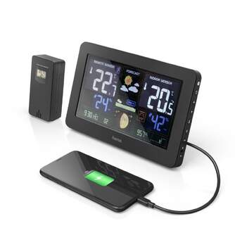EST. METEOROLOGICA HAMA 00186380 PREMIUM USB I/E