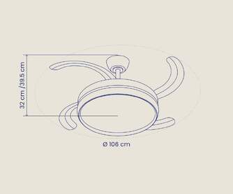 VENTILADOR TECHO RET ARTICA AVTECHR72B BCO 72W