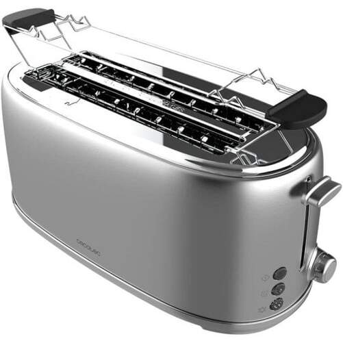 Tostadora Cecotec Toast&Taste Retro Double 3207 - 1600 W, acero inoxidable, 2 R