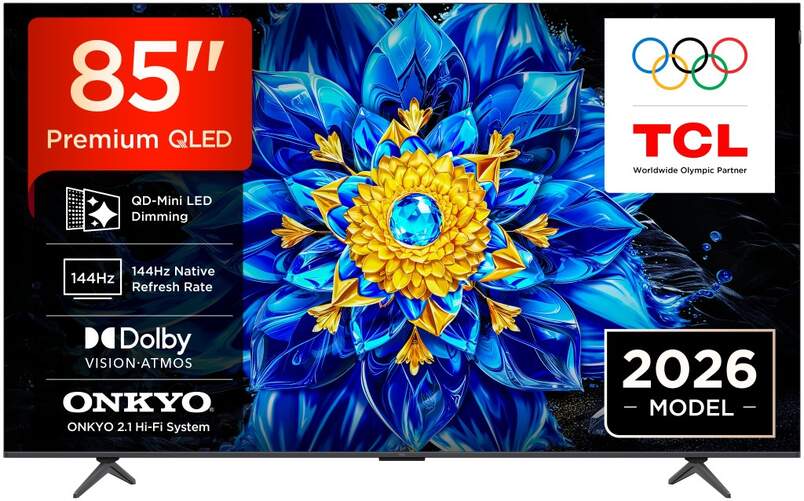 TV TCL 85" MiniLED 85P8L - 4K Ultra HD, Google TV AiPQ Pro Processor, Altavoces 35W, 144 Hz, HDR10+