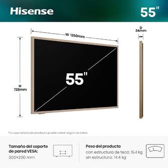 TV HISENSE 55%%%quot; 55S7S CANVAS UHD QLED SMARTTV 144HZ
