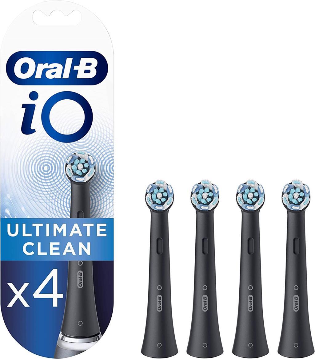 Recambio Dental Oral-B IO Ultimate Clean Black - Pack 4 Unidades,