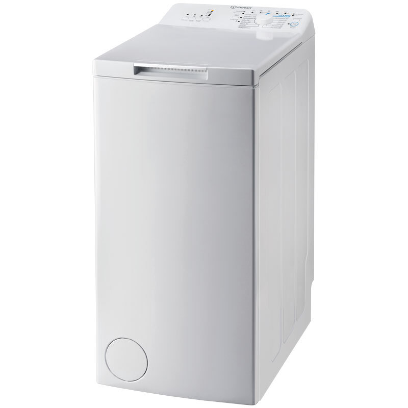 Lavadora de carga superior Indesit BTW A61052 - A++, 6Kg, 1000 RPM, Extra Wash, Prog. Ropa Deportiva