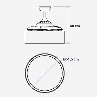 VENTILADOR TECHO U.BLUE JALOQUE WFC 104CM DC PLEG