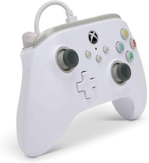 MANDO XBOX POWER A CON CABLE BLANCO