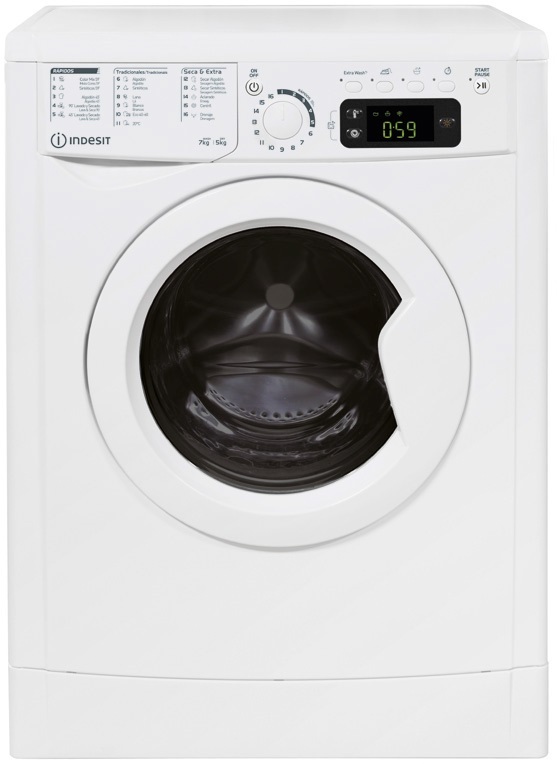 Lavadora Secadora Indesit EWDE751251WSPTN - F, Lava 7Kg