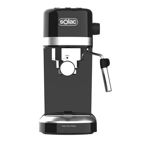 Cafetera Solac CE4510 Taste Slim Black - 20 Bares, Vaporizador, Thermoblock, Depósito 1.4L, Negra