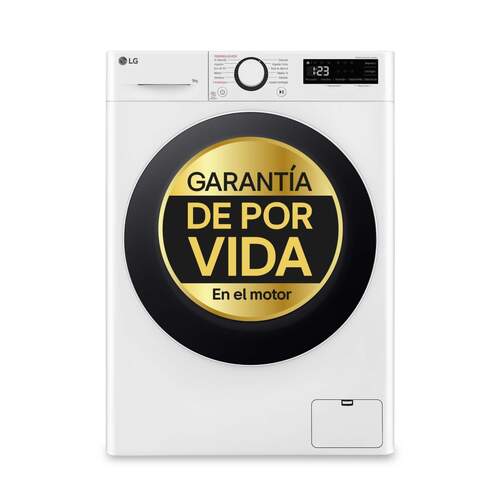 Lavadora LG F2WR5S09A0W - 9 kg, 1200 rpm, Blanca, Función Vapor