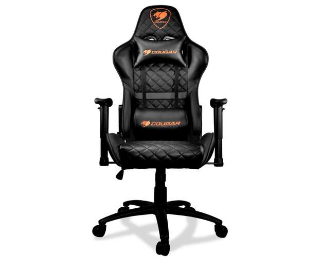 Silla Gaming Cougar One Armor - Negra, soporta 120kg, Acero, Reclinable 180º