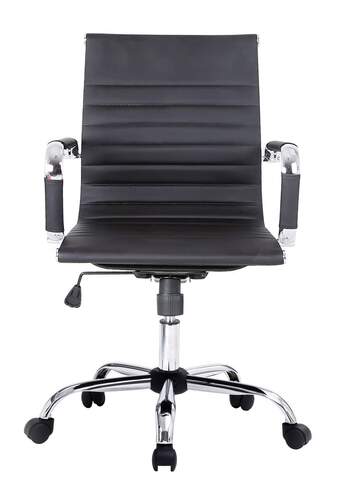 Silla de oficina Equip - Tapicer&iacute;a acanalada, respaldo bajo, negro