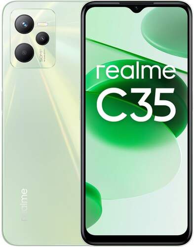 Realme C35 4/64GB VErde - 6.6" FHD+, 50+2/8Mpx, 5000mAh 18W, Dual SIM, Android 11