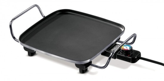 Asadora Princess Classic Mini 2210 - 1900W, 28x28cm, Antiadherente, Termostato regulable