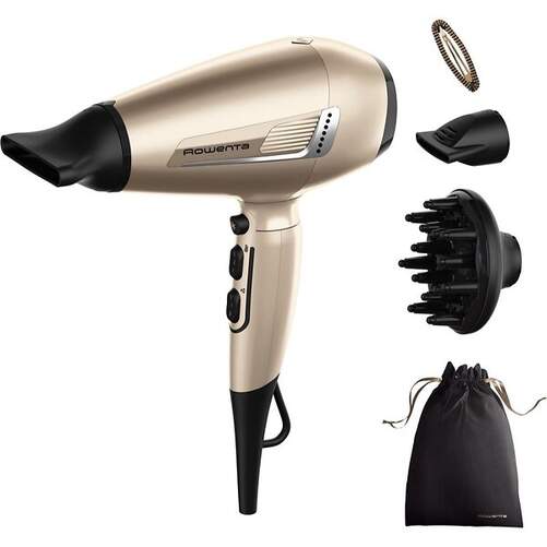 Secador Rowenta CV8861 - 2200 W, 2 Velocidades, 3 Temperaturas, Oro