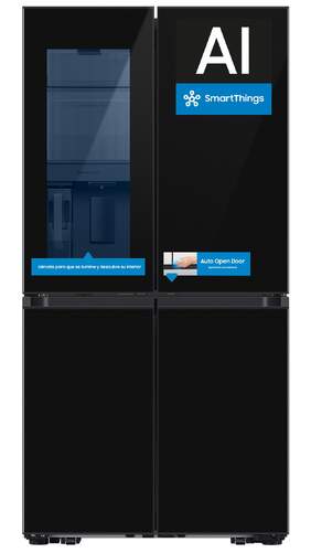 Frigor&iacute;fico Americano Samsung RF65DB970E22EF - 4 Puertas, 185x92 cm, 645 L, Dispensa Agua, Negro