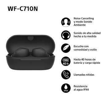 AURICULARES SONY WFC710NB TW NOISE CANCELLING NEGR