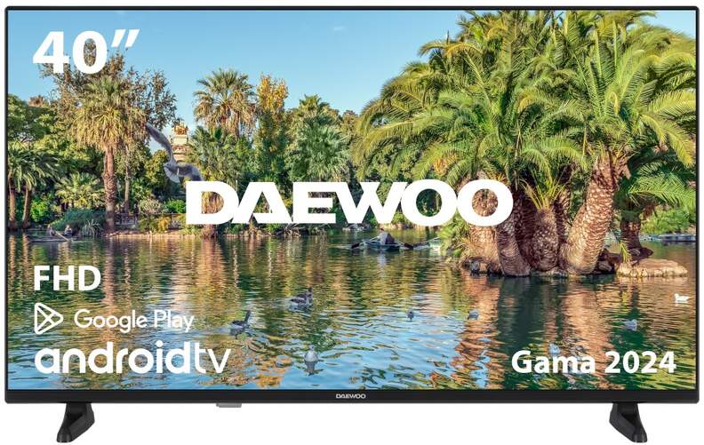 TV Daewoo 40" 40DM63F - Full HD, Android TV, HDR10, Micro Dimming, Super Resolution, 16W