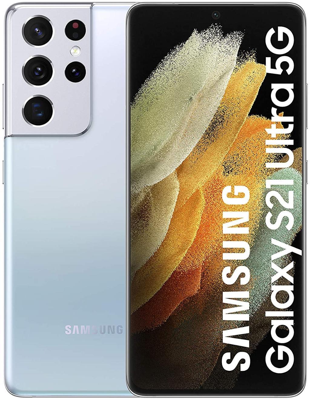 Samsung Galaxy S21 ultra 5g 12 gb 256 plata libre 256gb+12gb ram 256gb 6.8 wqhd+ 120hz 12gb de silver smartphone con 2100 5000 68