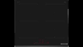 Placa Inducción Bosch PVQ631HC1E - 60 cm, 4 Zonas, 7400 W, Negro
