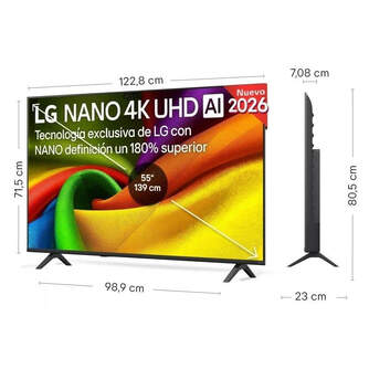 TV LG 55%%%quot; 55NU8E0B3LA UHD NANO A7 WEBOS26 HDR10PRO