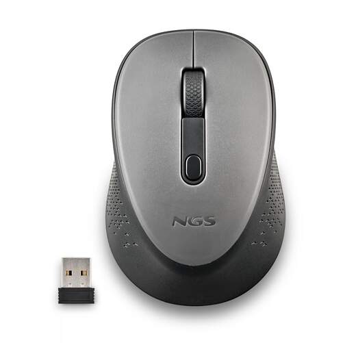Rat&oacute;n &Oacute;ptico Inal&aacute;mbrico NGS Dew Gray - Nano Receptor2,4 GHz, 800/1600 DPI, Blanco