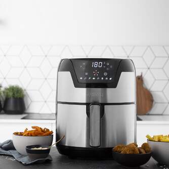 FREIDORA AIRE PRINCESS 182026 4,5L 1500W PLATA